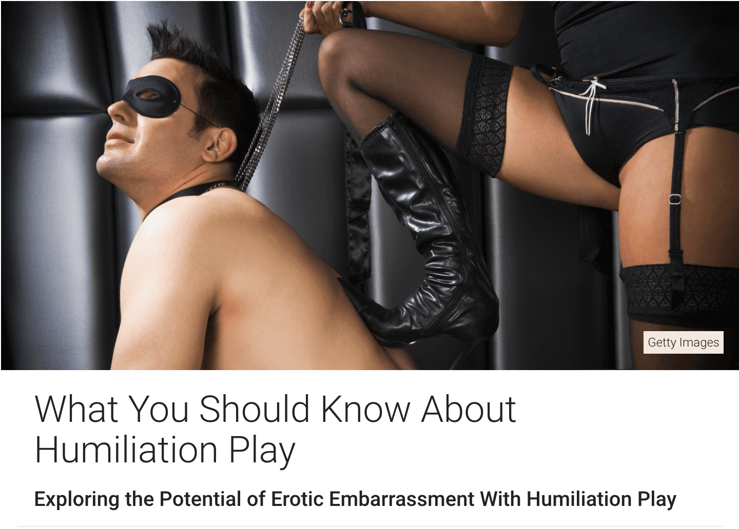 AskMen — humiliation play feature